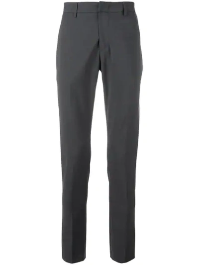 Shop Dondup Slim Fit Tailored Trousers In Grey