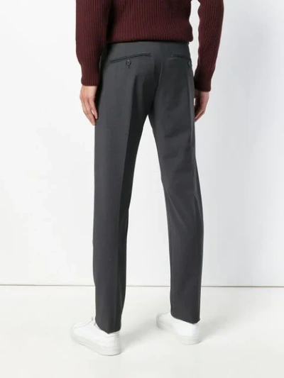 Shop Dondup Slim Fit Tailored Trousers In Grey