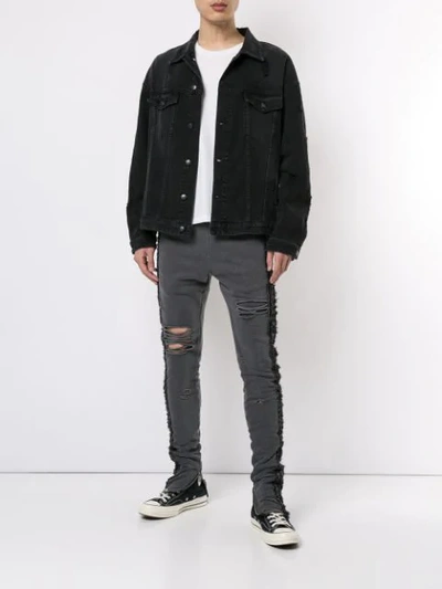 Shop Alchemist Rocky Gang Denim Jacket In Black