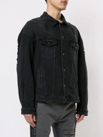 Shop Alchemist Rocky Gang Denim Jacket In Black