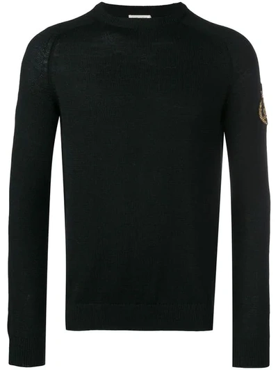 Shop Saint Laurent Sl Patch Jumper In Black