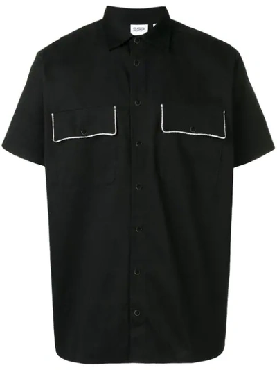 Shop Sss World Corp Short Sleeve Drill Shirt In Black