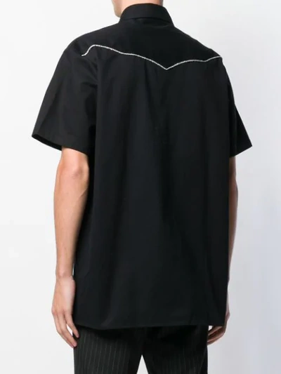 Shop Sss World Corp Short Sleeve Drill Shirt In Black