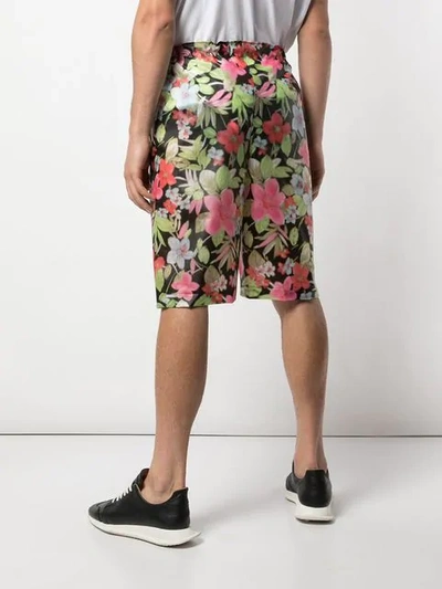 Shop Comme Des Garçons Homme Deux Floral Print Bermuda Shorts In Multicolour