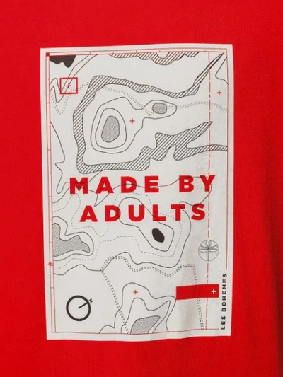 Shop Les Bohēmiens 'made By Adults' T-shirt In Red