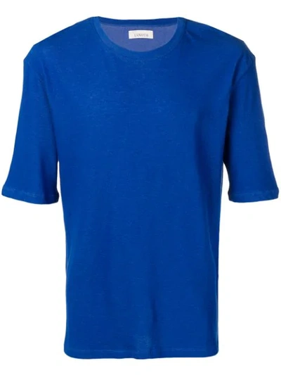 Shop Laneus Round Neck T-shirt - Blue