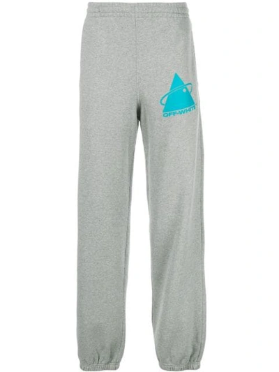 Shop Off-white Graphic Print Track Pants In Grey