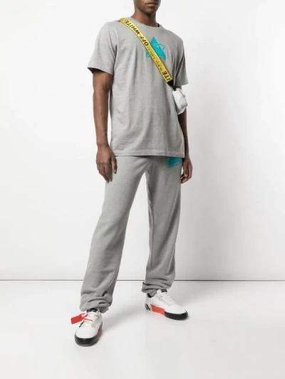 Shop Off-white Graphic Print Track Pants In Grey