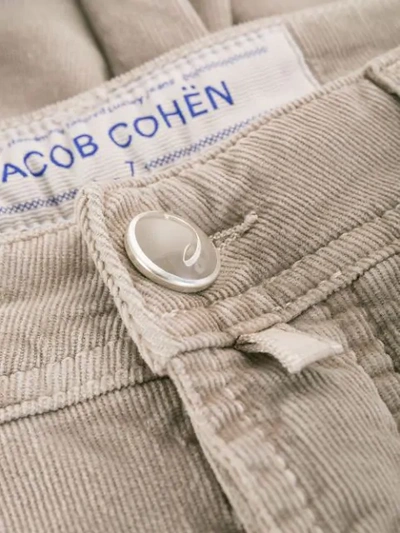 Shop Jacob Cohen Corduroy Straight-leg Trousers In Neutrals