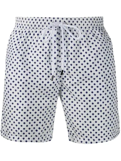 Shop Barba Mid Length Swimming Trunks In Blue