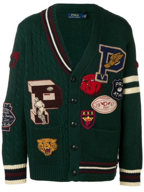 polo ralph lauren letterman cardigan