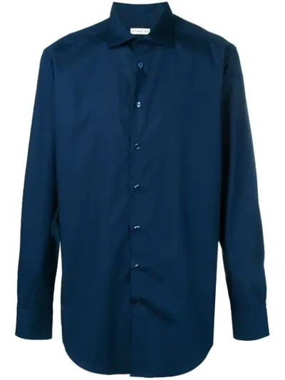 Shop Etro Plain Shirt In Blue