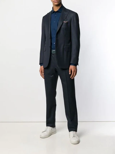 Etro Plain Shirt In Blue