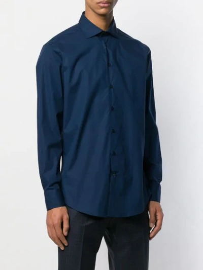 Etro Plain Shirt In Blue