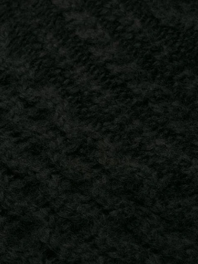 Shop Prada Contrast-shoulder Cable Knit Jumper In Black