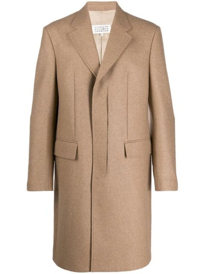 Shop Maison Margiela Single-breasted Coat In Neutrals