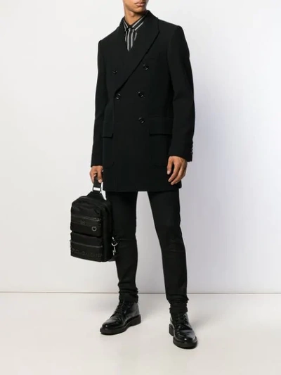 Shop Dolce & Gabbana Double Breasted Coat - Black