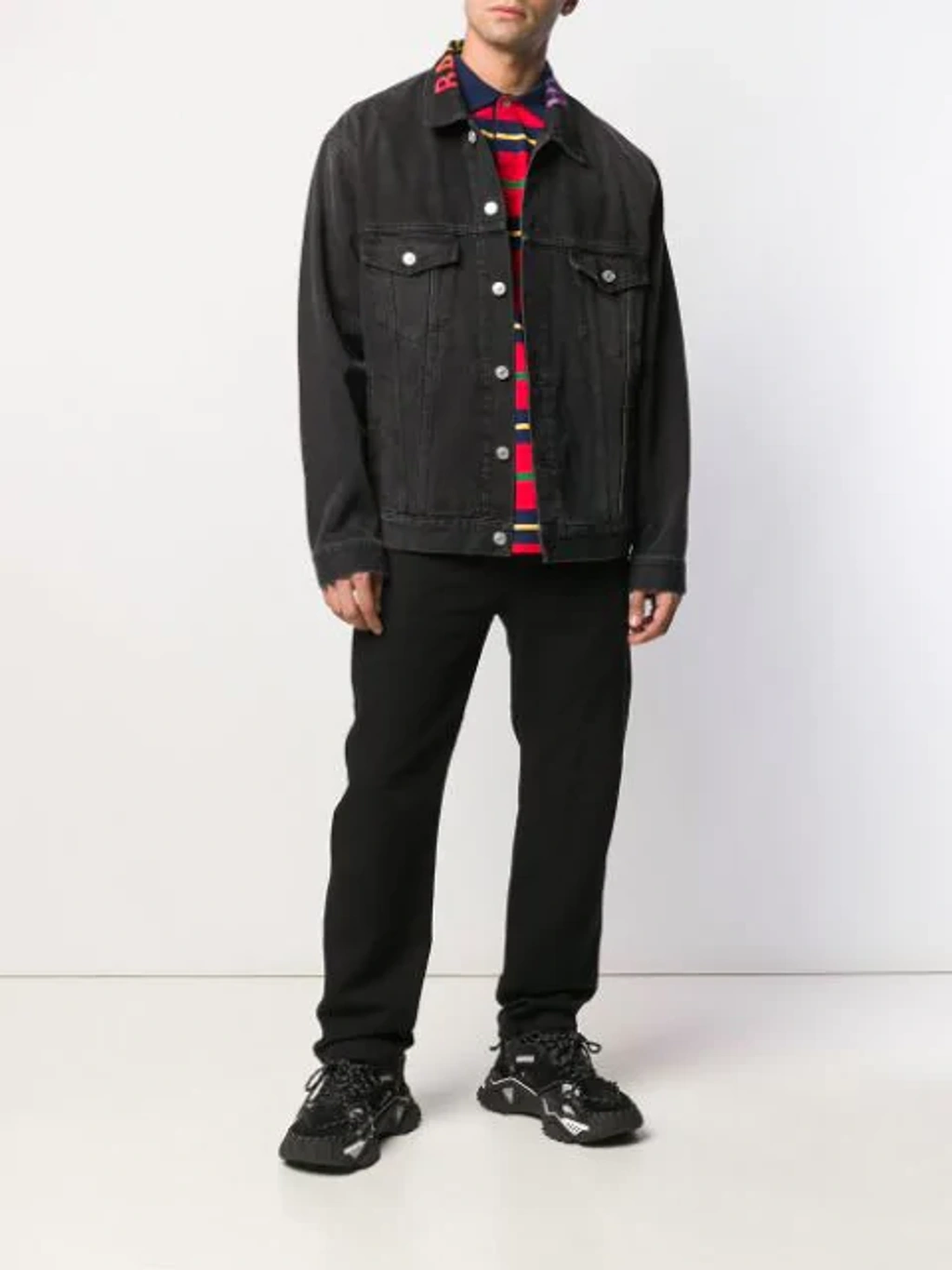 Balenciaga rainbow denim jacket deals
