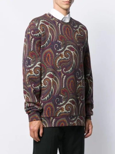 Shop Etro Paisley Print Sweatshirt In 8000