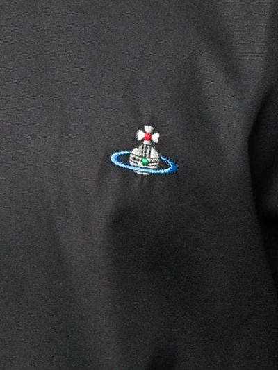 Shop Vivienne Westwood Embroidered Logo Shirt In Black