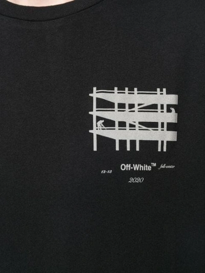 Shop Off-white Industrial Short-sleeved Tee In Black Silver