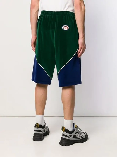 Shop Gucci Track Shorts In Green