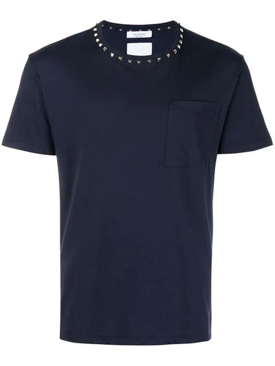 Shop Valentino Rockstud Untitled T-shirt In Blue