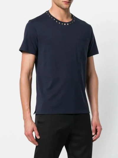 Shop Valentino Rockstud Untitled T-shirt In Blue