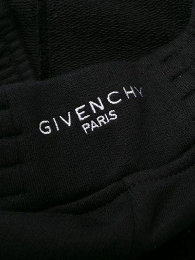 Shop Givenchy Contrast Stitching Bermuda Shorts In Black