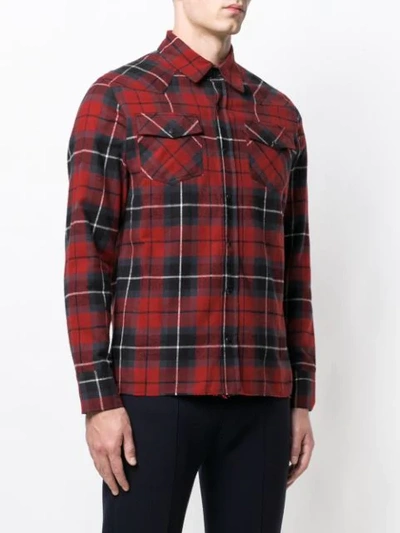 Shop Overcome Check Pattern Shirt In Red