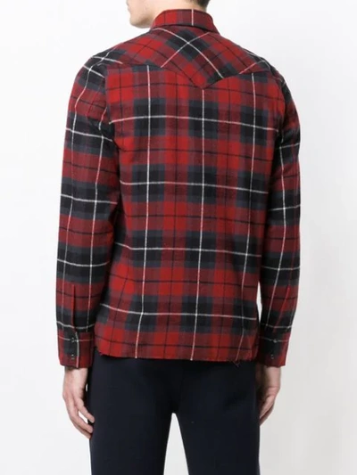 Shop Overcome Check Pattern Shirt In Red