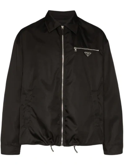 Shop Prada Lightweight Bomber Jacket In Black