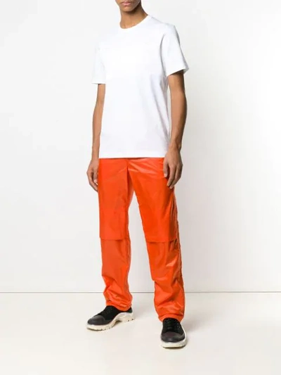 Shop Helmut Lang Straight Leg Track Pants In Orange
