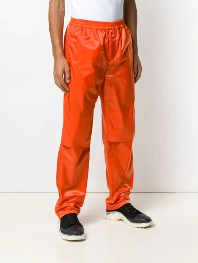 Shop Helmut Lang Straight Leg Track Pants In Orange