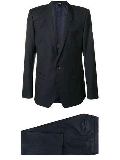 Shop Dolce & Gabbana Two-piece Formal Suit In Blue