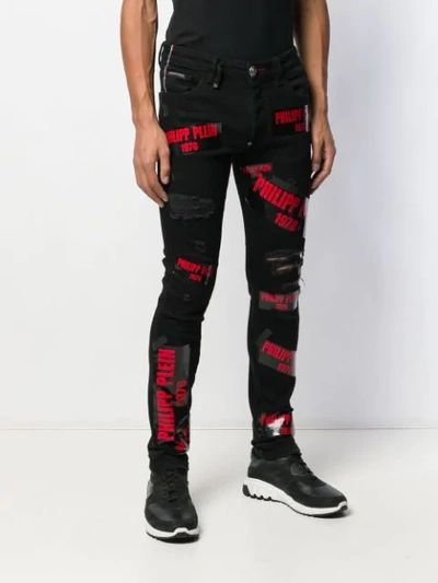 Shop Philipp Plein Super Skinny Jeans In Black