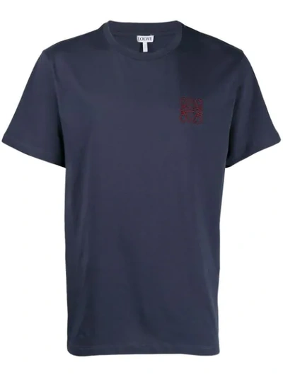 Shop Loewe Logo T-shirt In Blue