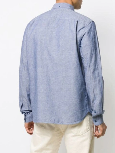 Shop Ymc You Must Create Front Pocket Shirt In Blue