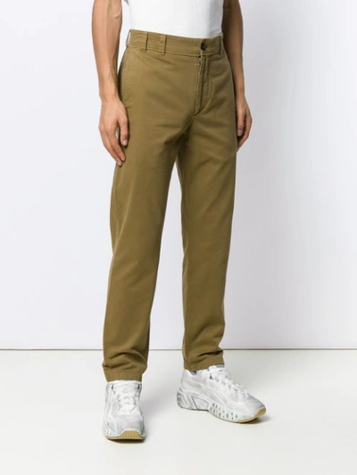 Shop Acne Studios Slim Chino Trousers In Brown