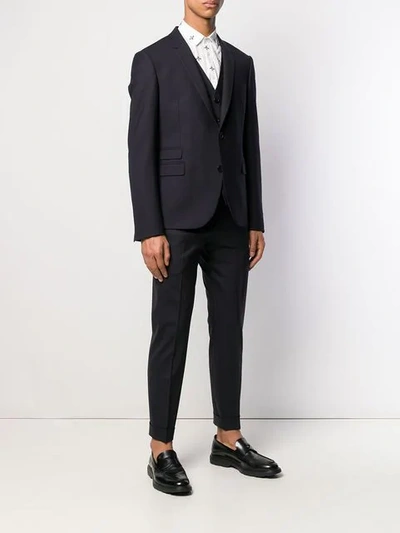 Shop Neil Barrett Two-piece Suit In Blue