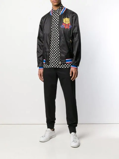 Shop Dolce & Gabbana Super Pig Bomber Jacket In Black