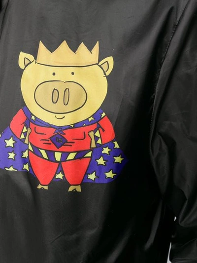 Shop Dolce & Gabbana Super Pig Bomber Jacket In Black