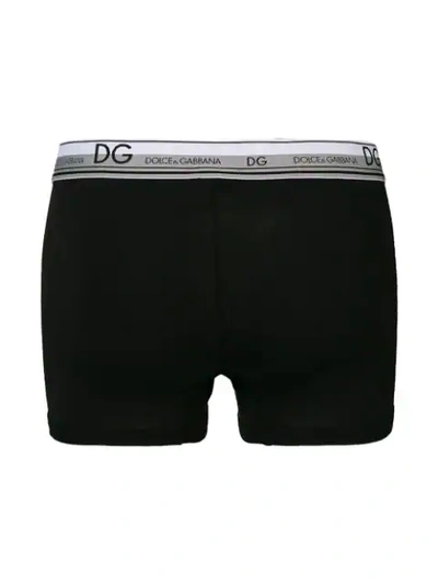 Shop Dolce & Gabbana Logo Fitted Boxers - Black