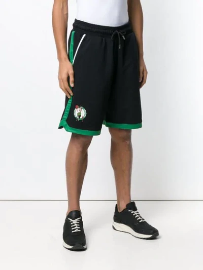 Shop Marcelo Burlon County Of Milan Boston Celtics Shorts In Black