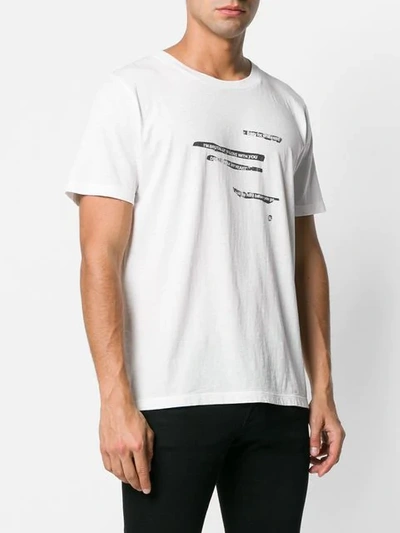 faded slogan print T-shirt