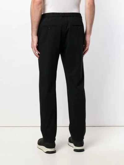 Shop Giorgio Armani Mid Rise Tailored Trousers In Black
