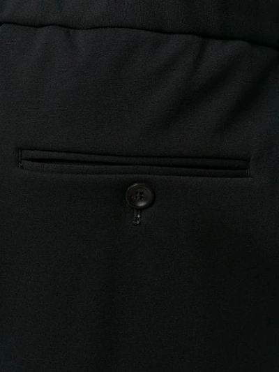 Shop Giorgio Armani Mid Rise Tailored Trousers In Black