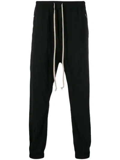 Shop Rick Owens Jersey Track Trousers In Black