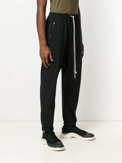 Shop Rick Owens Jersey Track Trousers In Black