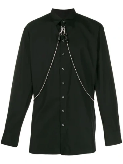 Shop Dsquared2 Chain Detail Shirt In Black